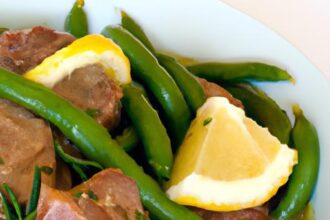 Zesty Lamb Stew with Green Beans and Fresh Lemon Twist