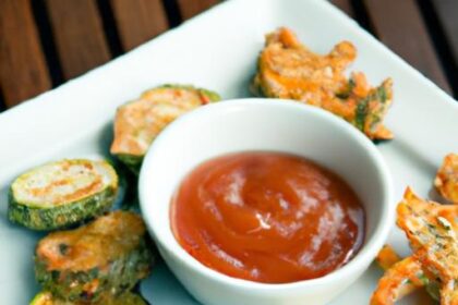 Crispy Air Fryer Zucchini Fries with Tangy Marinara Dip