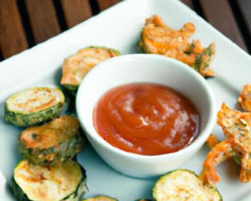 Crispy Air Fryer Zucchini Fries with Tangy Marinara Dip