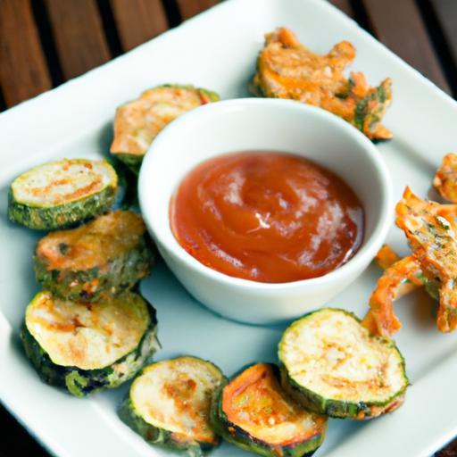 Crispy Air Fryer Zucchini Fries with Tangy Marinara Dip