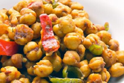 Kung Pao Chickpeas: Spicy Peppers and Crunchy Peanuts Delight
