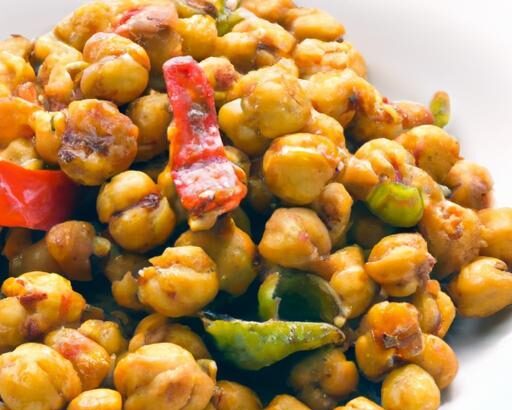 Kung Pao Chickpeas: Spicy Peppers and Crunchy Peanuts Delight