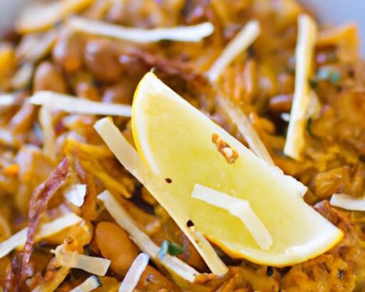 Flavorful Layered Rice, Lentil & Pasta Bowl with Crispy Onions
