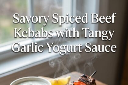 Irresistible Savory Spiced Beef Kebabs with Tangy Garlic Yogurt Sauce