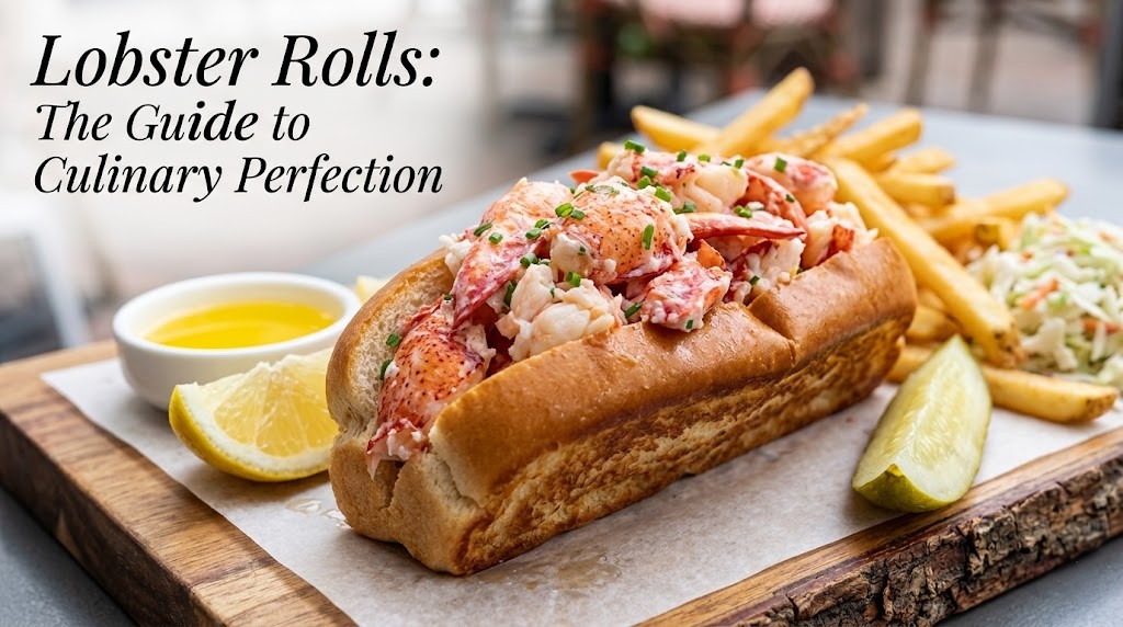 lobster rolls — Close-up of a perfectly assembled lobster roll