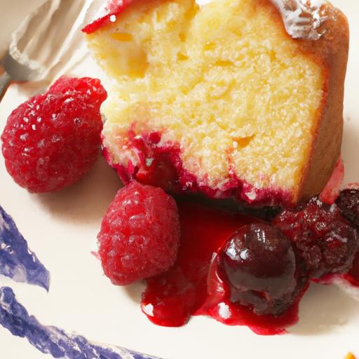 Heavenly Angel Food Cake Topped with Fresh Berry Compote