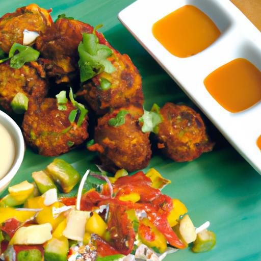 Crispy Split Pea Fritters Paired with Tangy Tamarind Dip
