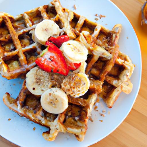 Fluffy Gluten-Free Oat Waffles with Sweet Banana Bliss