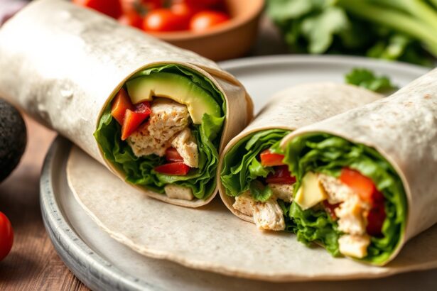 Fresh turkey avocado collard green wraps: healthy and delicious.