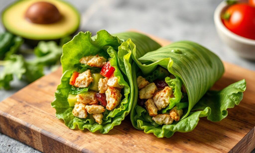 Fresh Turkey Avocado collard green wraps: healthy and delicious.