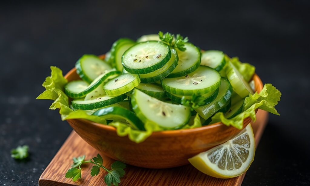Art Japanese cucumber salad: simple, refreshing, delicious.