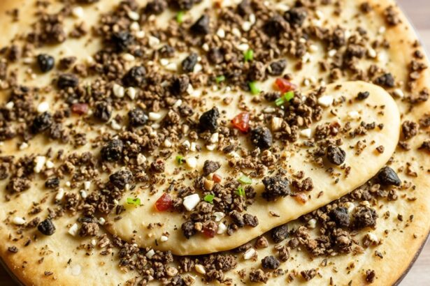 Irresistible Zaatar flatbread: Savory Middle Eastern flavors.