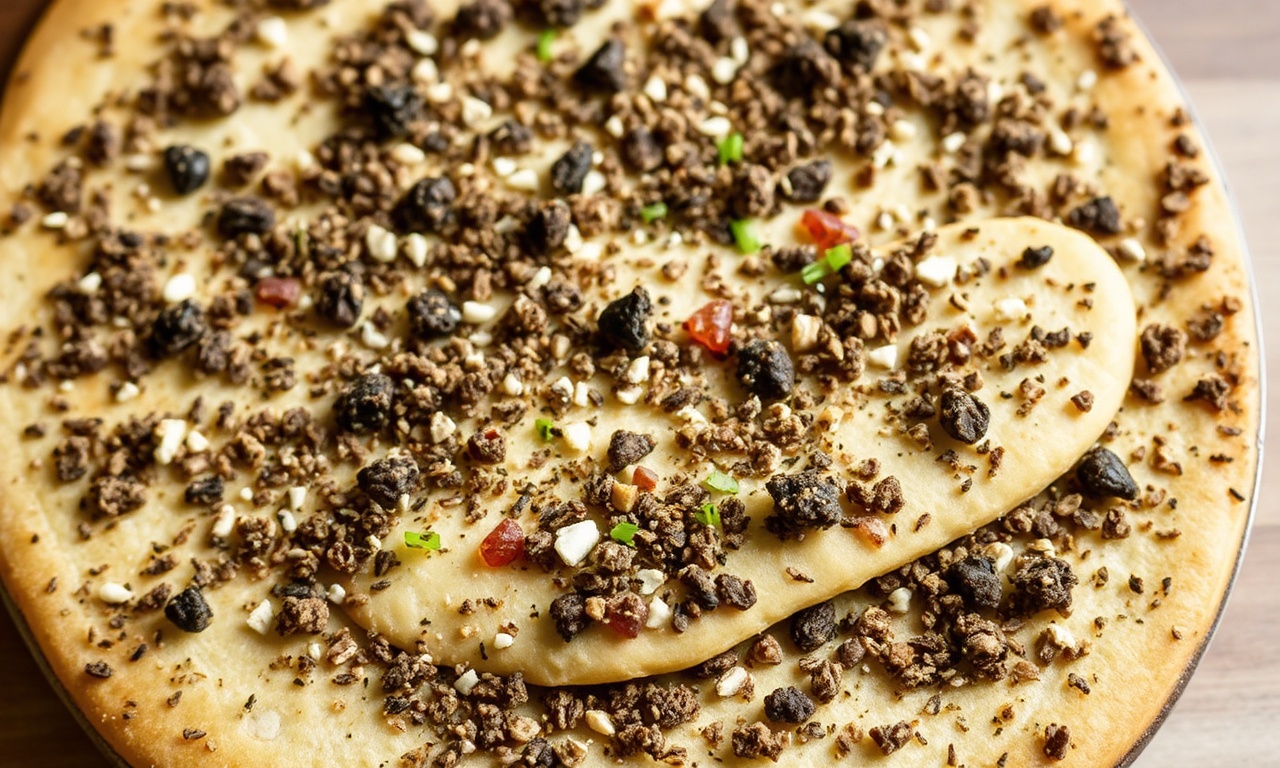 Irresistible Zaatar flatbread: Savory Middle Eastern flavors.