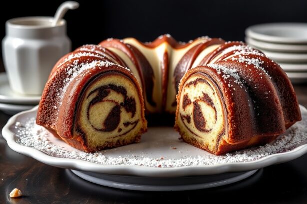 Irresistible marble bundt cake recipe: moist, swirled, and delicious.