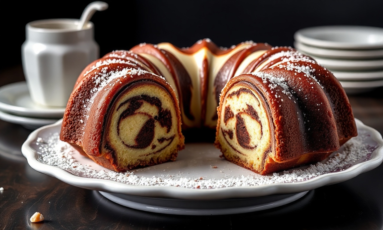 Irresistible marble bundt cake recipe: moist, swirled, and delicious.