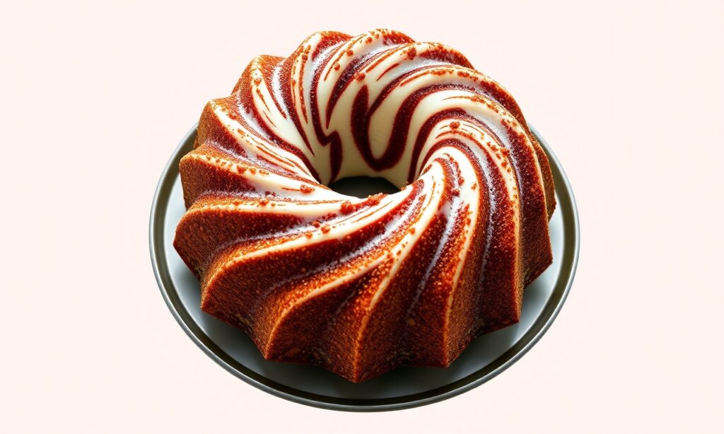 Irresistible marble bundt cake batter masterpiece, visually stunning.