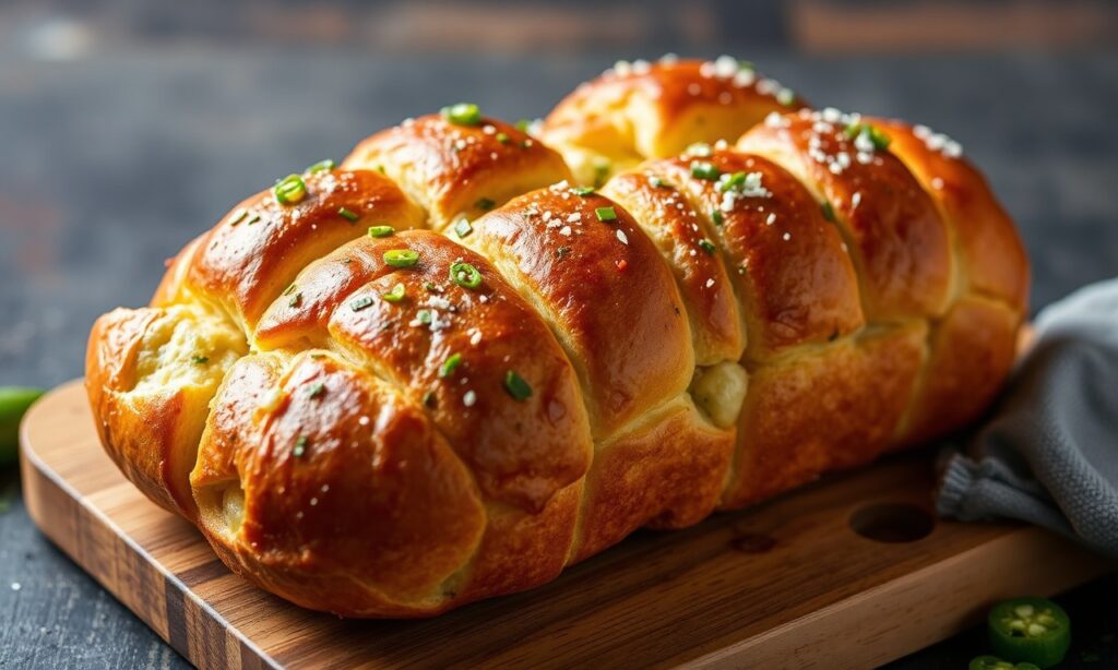 Make cheesy jalapeño pull-apart bread: easy recipe.