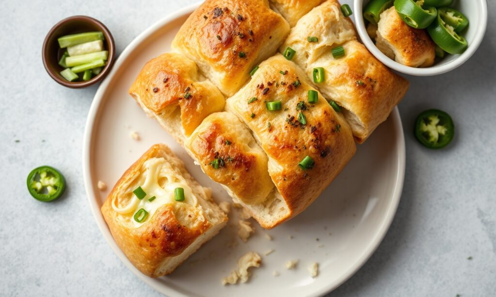 Make cheesy jalapeño pull-apart bread, gooey cheese stretch.