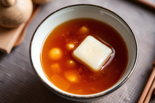 Delicious Ozoni: A steaming bowl of Japan's traditional New Year mochi soup.