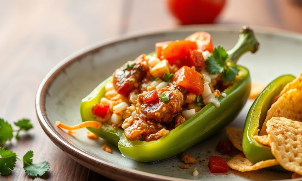 Bell pepper nachos recipe: healthy, savory turkey twist.