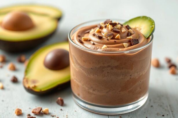 Rich chocolate peanut butter avocado mousse recipe.