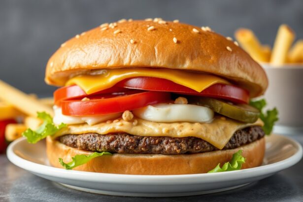 Healthy Big Mac salad with ground turkey twist.