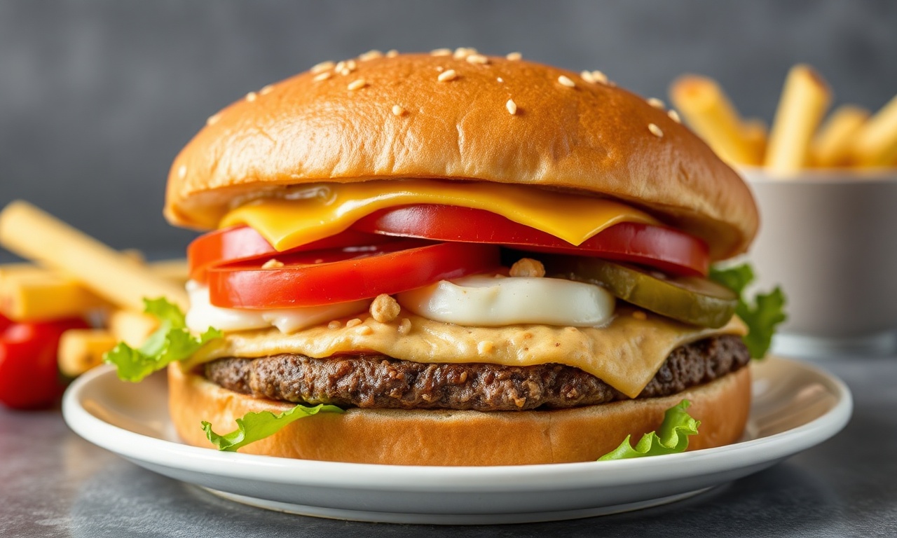 Healthy Big Mac salad with ground turkey twist.
