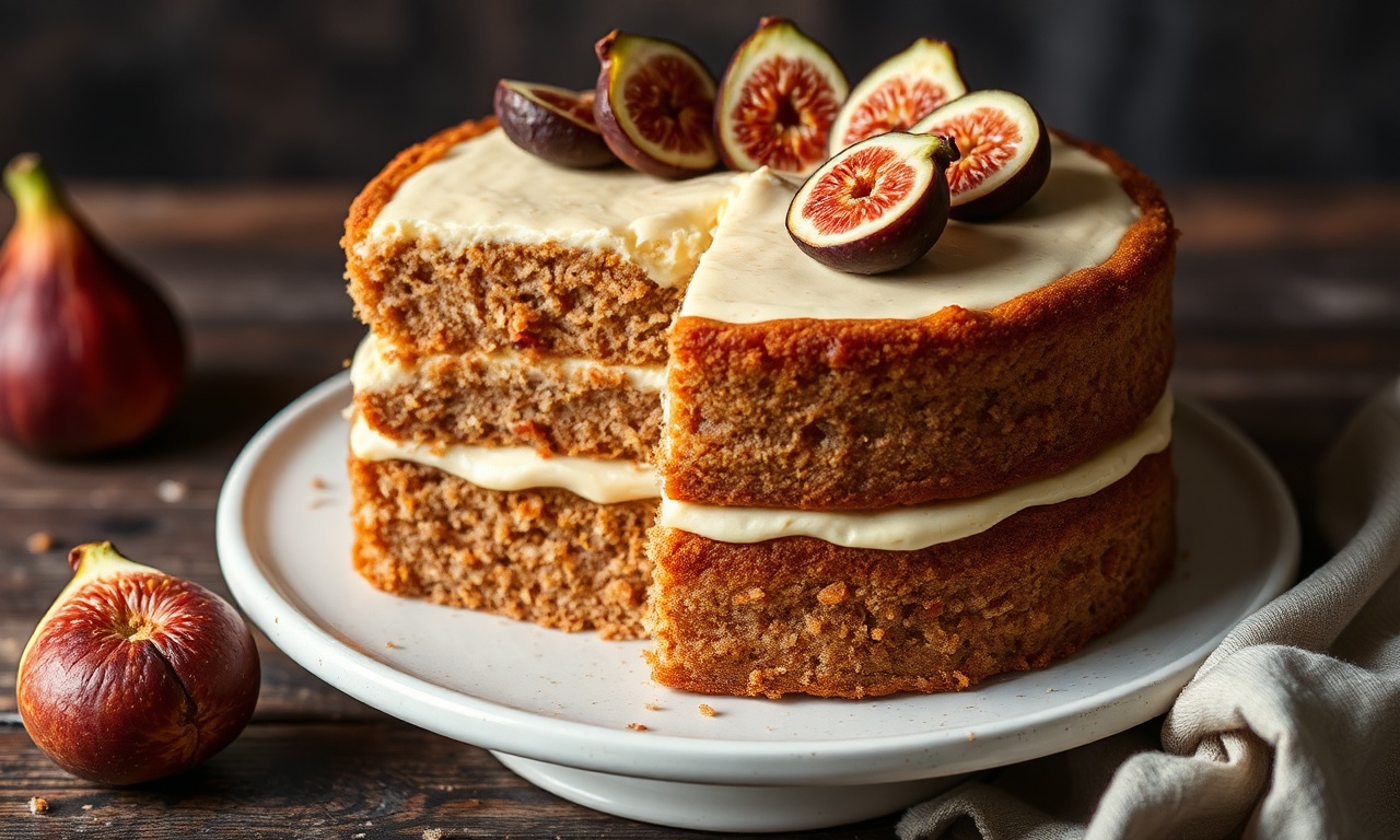 Decadent brown sugar fig layer cake, a flavorful delight.