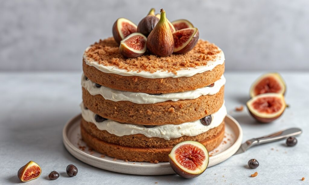 Decadent brown sugar fig cake, a flavorful delight for any occasion.