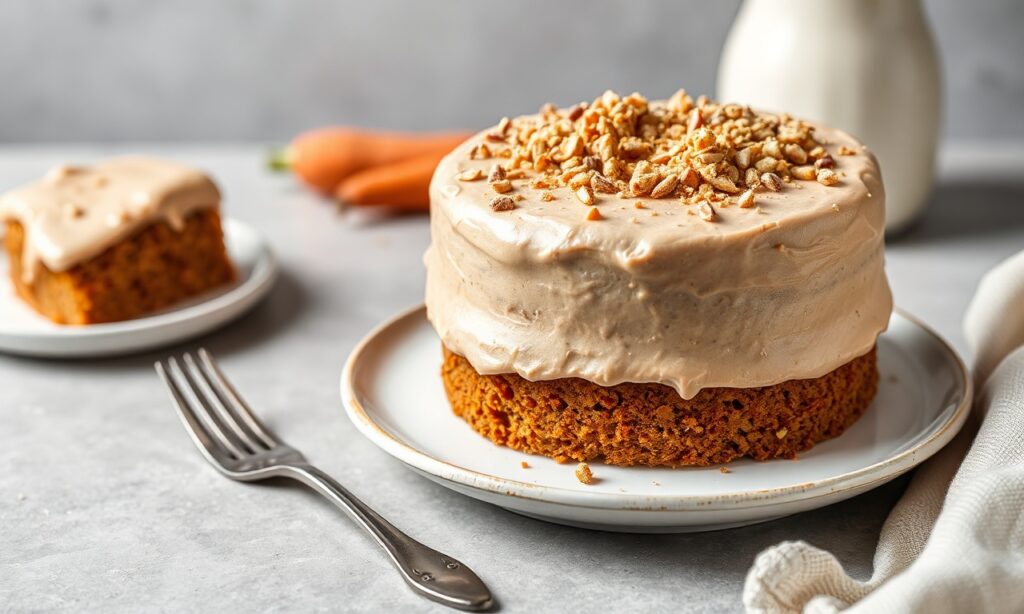 Indulgent keto carrot cake with nutty brown butter frosting.
