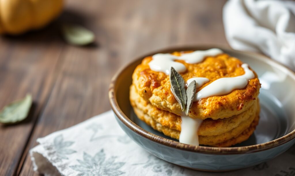 Irresistible Savory pumpkin sage drop biscuits for fall mornings.