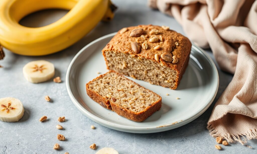 Delicious gluten-free quinoa banana bread recipe.