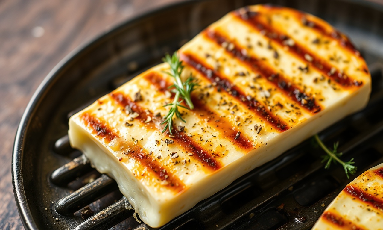 Delicious sizzling grilled provolone with fresh oregano.