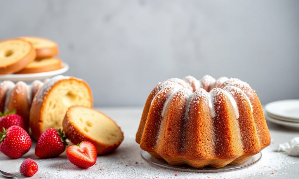Baking perfect golden Bundt cake, Twinkie-style recipe.