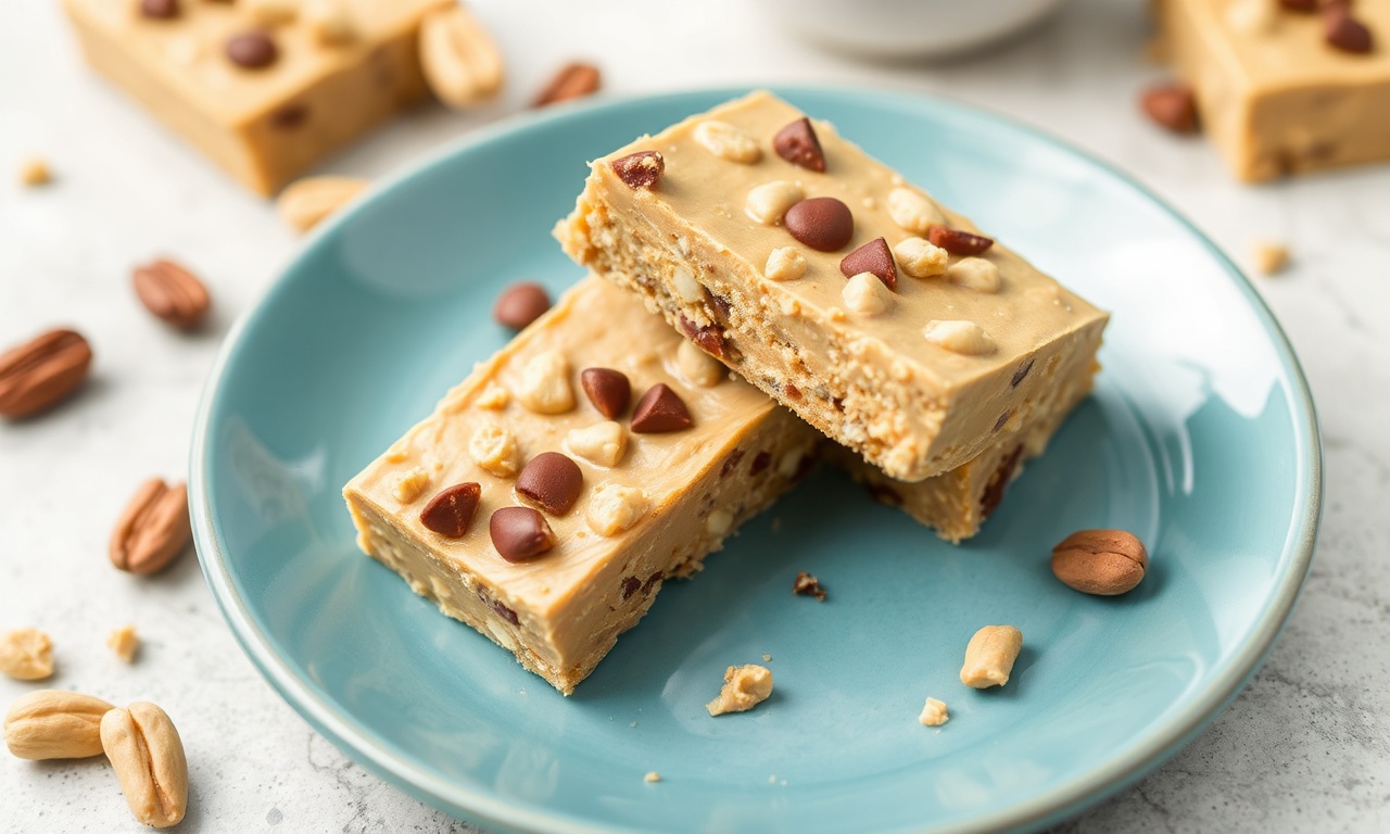 Easy Keto no-bake peanut butter bars, a low-carb treat.