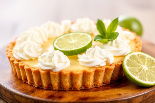 Zesty vegan key lime pie, refreshing dairy-free dessert.