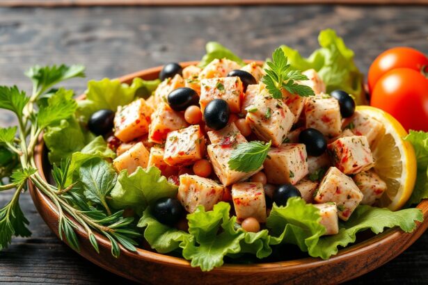 Irresistible Mediterranean tuna salad with beans and olives.