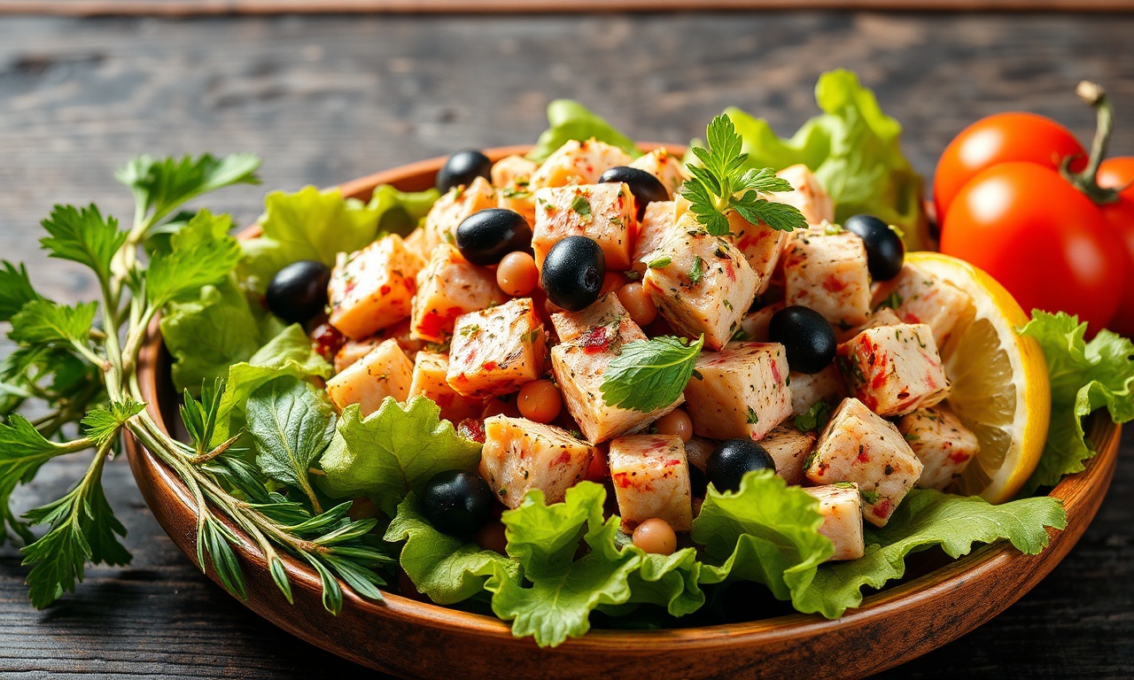 Irresistible Mediterranean tuna salad with beans and olives.