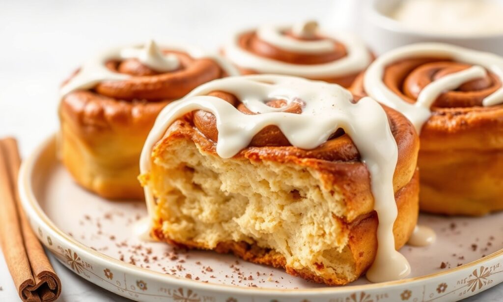 Irresistible fluffy vegan cinnamon rolls with creamy cashew icing.