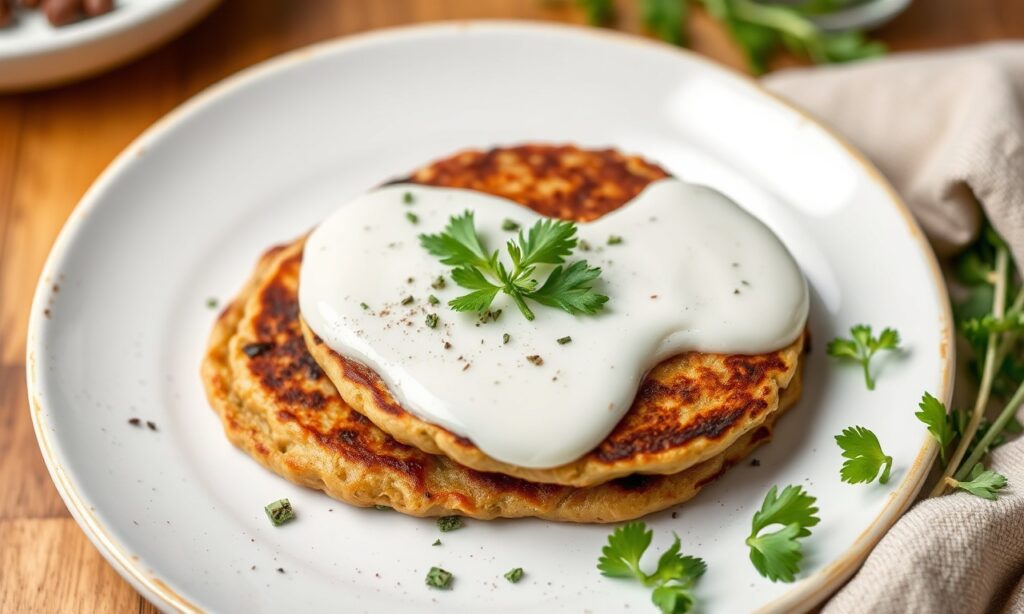 Hearty savory lentil herb pancakes: a flavorful, nourishing twist.
