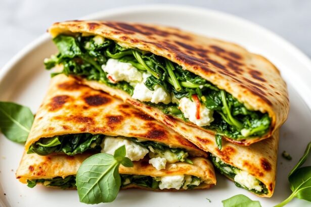 Spinach feta quesadillas: quick, tasty, and easy recipe.