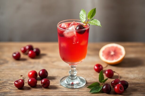 Sleepy Girl mocktail with tart cherry juice for restful sleep.