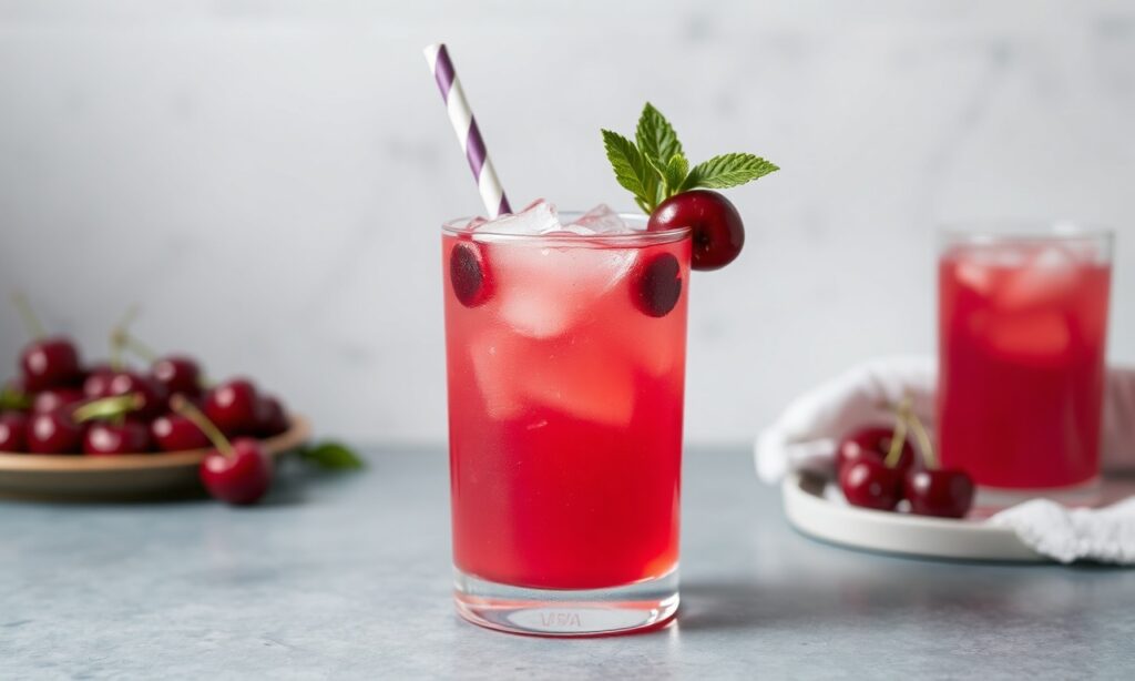Sleepy Girl mocktail with tart cherry juice for restful sleep.