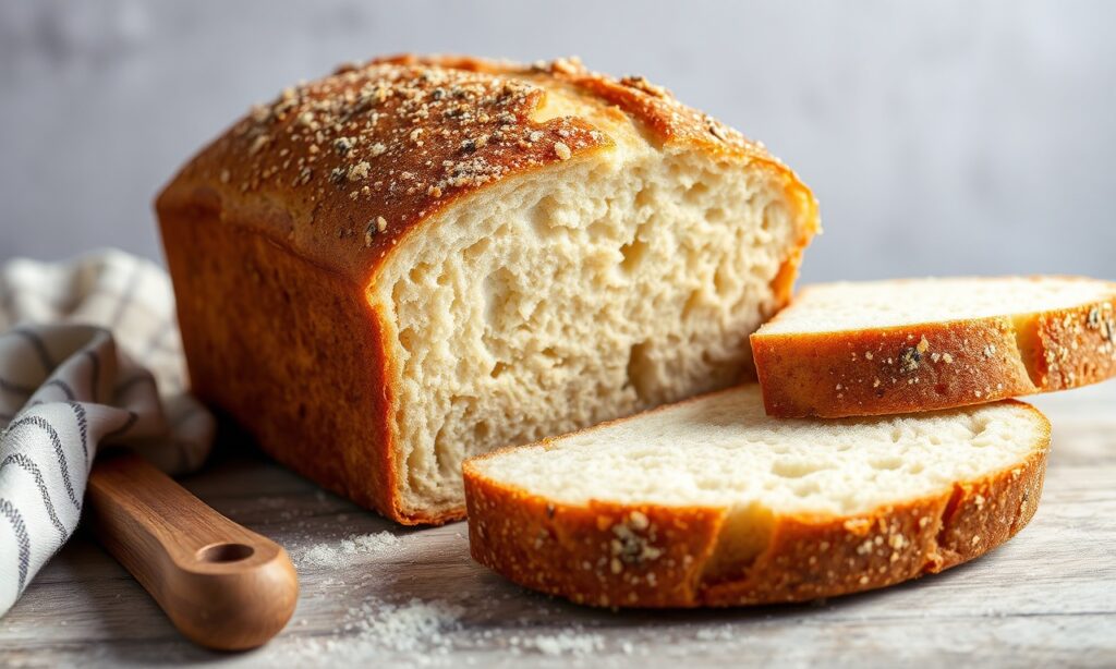 Soft secret to fluffy milk bread loaf: pillowy crumb, delicious magic.
