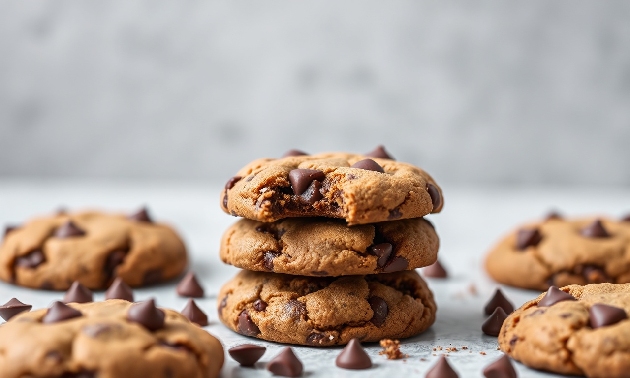 Decadent Keto vegan chocolate chip cookies, a delicious treat.