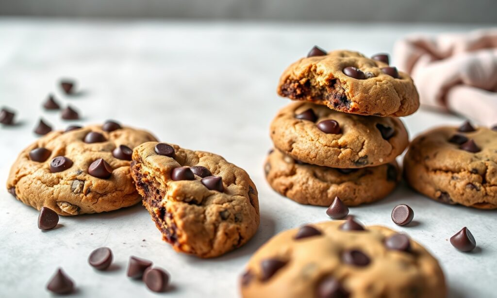 Decadent Keto vegan chocolate chip cookies, guiltless treats.