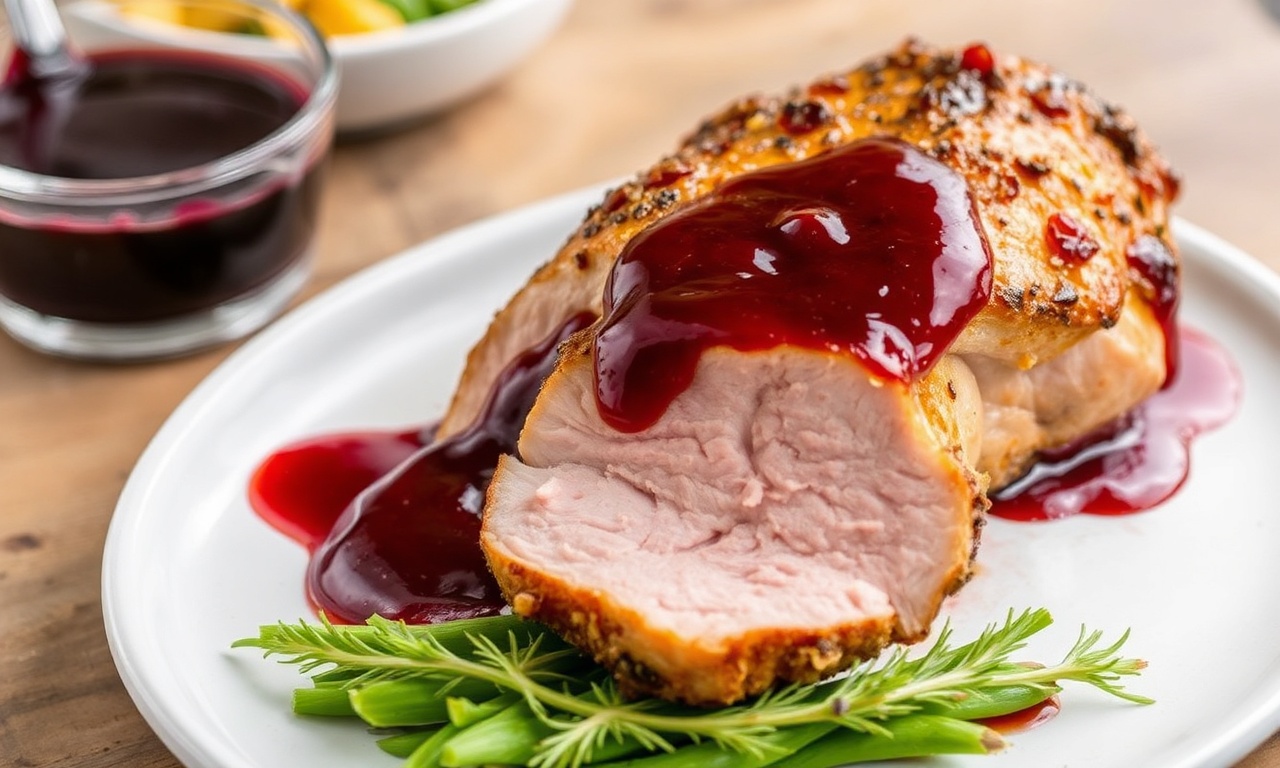 Savor seared duck breast with rich cherry sauce.