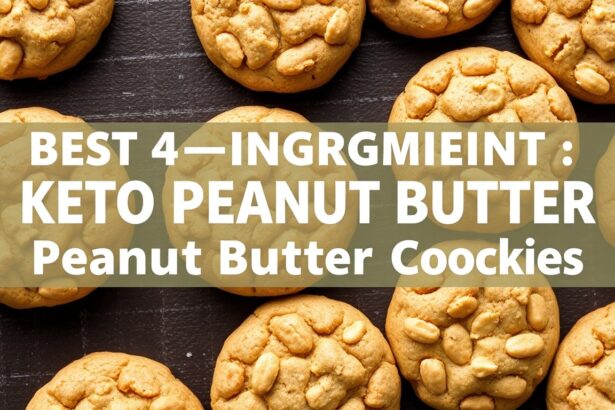 Simple keto peanut butter cookies, four ingredients, delicious and easy.