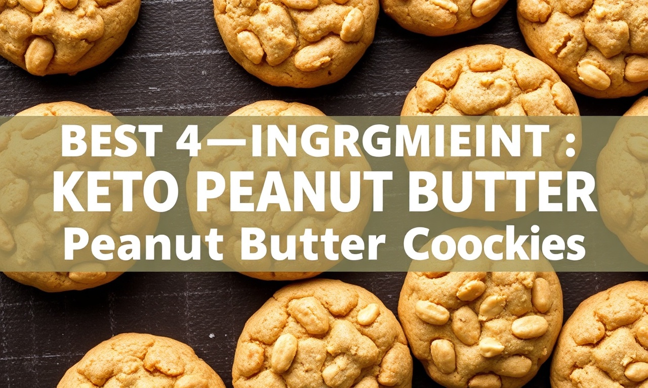 Simple keto peanut butter cookies, four ingredients, delicious and easy.