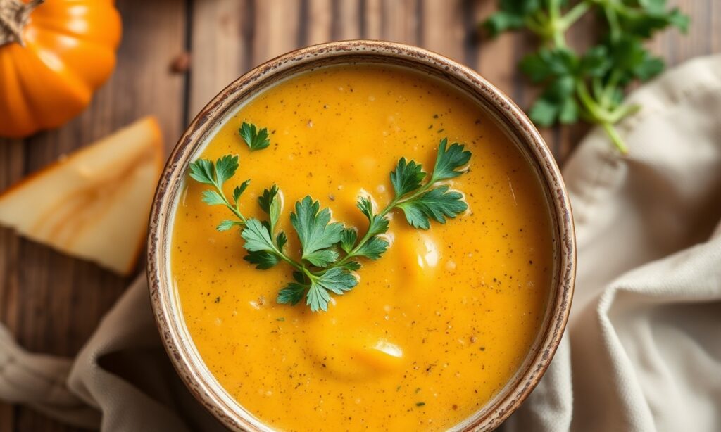Velvety creamy blended vegetable soup, one-pot magic.